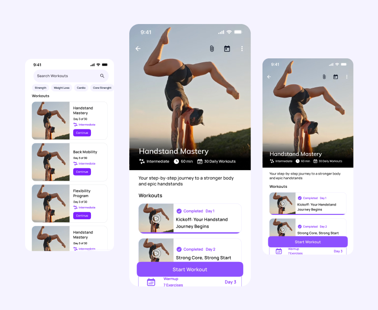 Preview ekrana ZubaMove aplikacije